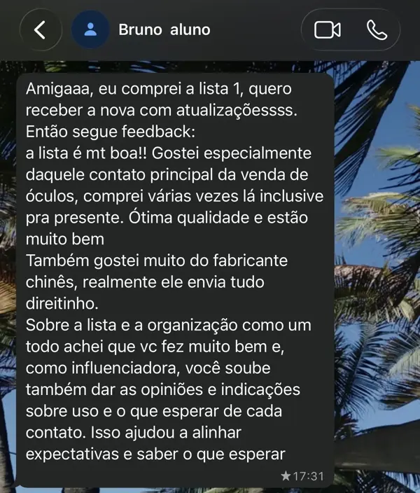 Depoimento de cliente